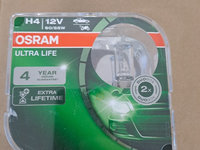 Bec H4 Osram Extra Life cutie cu 2 becuri