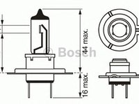 Bec H7 12V/55W PX26D PURE LIGHT - OEM-BOSCH: 1 987 302 071|1987302071 - W01988746 - ATENTIE! Acest produs nu este returnabil! - LIVRARE DIN STOC in 24 ore!!!