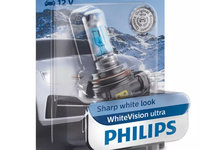 Bec H8 PHILIPS 99ZS228P, 12V, 35W, WhiteVision ultra, albastru, PGJ19-1, ECE, 1 buc.