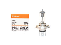 Bec halogen (Osram) H4 24V 75/70W BILUX P43T Cod:64196