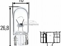 Bec Hella W5W 12V 5W 8GP 003 594-121 piesa NOUA