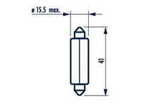 Bec, iluminare numar circulatie (17634 NAR) MERCEDES-BENZ,VW