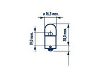 Bec, iluminare numar circulatie BMW Seria 3 Cupe (E36) (1992 - 1999) NARVA 17311 piesa NOUA