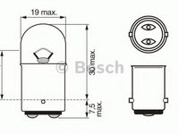 Bec, iluminare numar circulatie NISSAN PRIMERA Hatchback (P10) (1990 - 1996) BOSCH 1 987 302 237