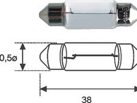 Bec incandescent (009418100000 MAGNETI MARELLI)