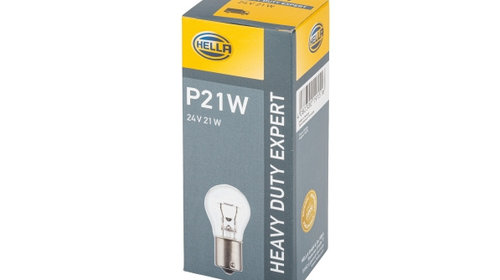 Bec incandescent HELLA Heavy Duty Expert P21W