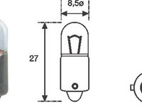 Bec incandescent MAGNETI MARELLI T4W 12V 002893100000