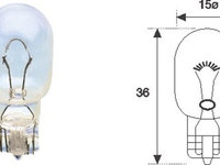 Bec incandescent MAGNETI MARELLI W16W 12V 002052000000