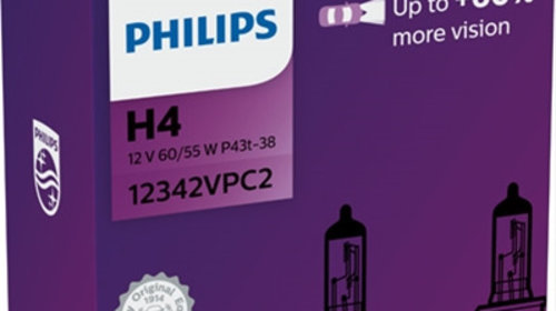 Bec incandescent PHILIPS Vision Plus H4 12V 1