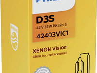 Bec incandescent PHILIPS Xenon Vision D3S 42V 42403VIC1