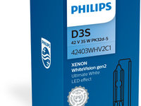 Bec incandescent PHILIPS Xenon White Vision gen 2 D3S 42V 42403WHV2C1