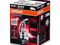 Bec karton 1 buc . H4 24V 75/70W P43t Truckstar +100% mai multa lumina 25 mai mare durabilitate rezistența la șocuri extreme OSRAM OSR64196 TSP