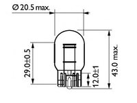 Bec, lampa frana / lampa spate ALFA ROMEO MITO (955) (2008 - 2020) PHILIPS 12066CP