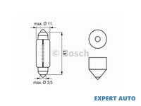 Bec lampa numar BMW 3 (E46) 1998-2005 #2 12866