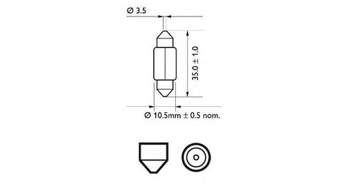 Bec lampa numar Opel ARENA caroserie (TB, TF) 1998-2001 #2 12844B2