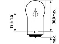 Bec lampa spate R5W 24V/5W BA15S - OEM-PHILIPS: 13821B2|PH13821B2 - W02138155 - LIVRARE DIN STOC in 24 ore!!! - ATENTIE! Acest produs nu este returnabil!