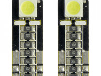 Bec Led - 1SMD 12V pozitie T10 W2,1x9,5d Canbus 2buc Carpoint - Alb dispersat