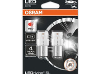 Bec LED ambalaj blister 2buc P21/5W 12V 14W BAY15D LEDriving SL rosu OSRAM OSR7528DRP-02B