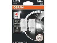 Bec LED ambalaj blister 2buc P21/5W 12V 175W W3X16Q LEDriving SL rosu OSRAM OSR7515DRP-02B