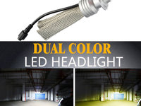 Bec LED L11 culoare duala H4 - DOUA FAZE AL-220118-19