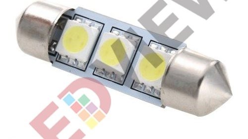 Bec led sofit, C5W, festoon cu 3 SMD 5050 36 