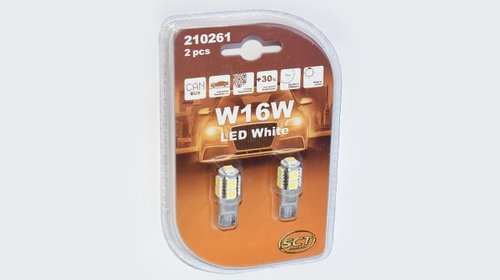 BEC LED W16W 12V 9x5050 SET 2 BUC