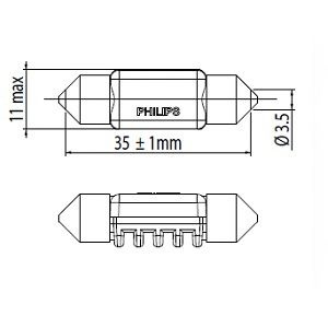 Bec, lumini interioare SSANGYONG KORANDO (2010 - 2016) PHILIPS 128584000KX1 piesa NOUA