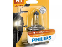 Bec Moto H4 Vision 12v 60/55w (Blister) Philips Philips Cod:12342prbw