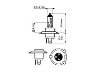 Bec moto h4 x-treme vision 12v 60/55w (blister) philips UNIVERSAL Universal #6 12342XV+BW