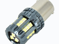 Bec o faza T.V. BA15S 3030 24SMD CREE 12-24V AL-080322-1