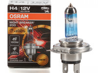 Bec Osram H4 12V 60/55W Night Breaker 200 P43t +200% 64193NB200