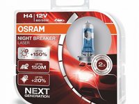 Bec Osram H4 12V 60/55W Night Breaker Laser 64193NL-HCB Set 2 Buc