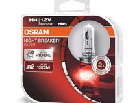 Bec Osram H4 12V 60/55W Night Breaker Silver 64193NBS-HCB Set 2 Buc