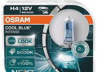 Bec Osram H4 P43T 12V 60/55W Cool Blue Intense Next Generation Extra White Look 5000K +100% 64193CBN-HCB