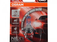 Bec Osram H7 12V 55W Night Breaker Laser Next Gen +150% Up To 150M 64210NL-01B