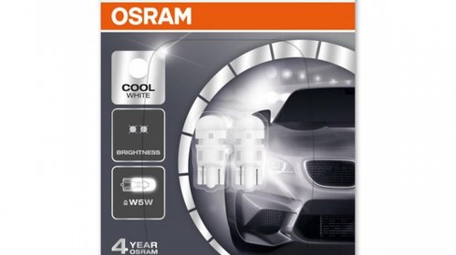 Bec Osram Ledriving W5W 12V 1W 6000K Set 2 Bu