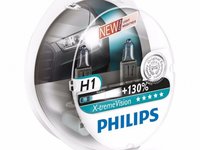 Bec Philips H1 12V 55W Xtremevision +130% Set 2 Buc 12258XV+S2