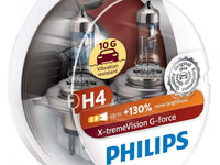 Bec Philips H4 P43T 12V 60/55W G-Force +130% Set 2 Buc 12342XVGS2