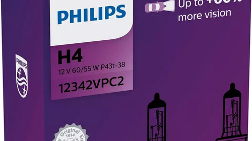 Bec Philips H4 P43T 12V 60/55W Visioplus Set 