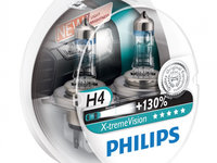 Bec Philips H4 P43T 12V 60/55W Xtremevision +130% Set 2 Buc 12342XV+S2