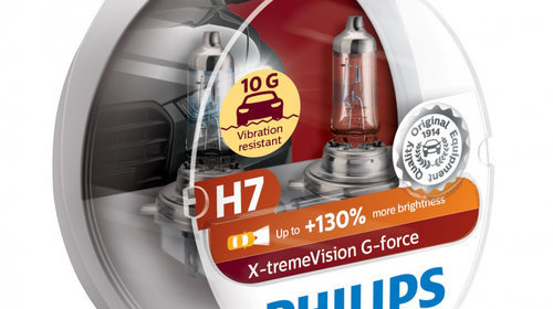 Bec Philips H7 12V 55W G-Force +130% Set 2 Bu