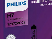 Bec Philips H7 12V 55W Visioplus Set 2 Buc 12972VPC2 SAN37134