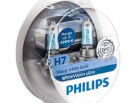 Bec Philips H7 12V 55W Whitevision Ultra 4200K 12972WVUSM