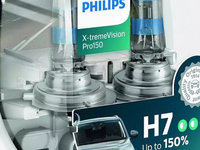 Bec Philips H7 12V 55W Xtremevision +150% Set 2 Buc 12972XVPS2 SAN34592