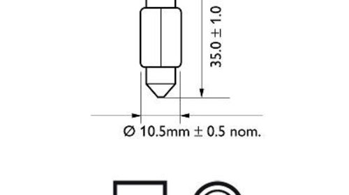 BEC PLAFONIERA C5W 12V SET 10 BUC PHILIPS