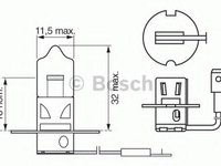 Bec, proiector ceata UAZ PATRIOT, UAZ 31512 (3151) - BOSCH 1 987 302 036