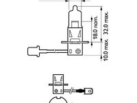 Bec proiector h3 12v vision (blister) philips 78123