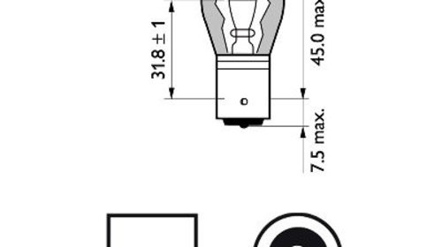 BEC SEMNALIZARE PY21W 12V SET 10 buc PHILIPS