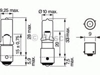 Bec semnalizator 1 987 302 232 BOSCH pentru Bmw X5 Mercedes-benz S-class Mercedes-benz E-class Bmw Seria 5 Bmw Seria 7 Mercedes-benz Clk Alfa romeo 156 Audi Tt Vw Bora Vw Jetta Alfa romeo 166 Alfa romeo Gt Vw Golf Bmw Z8