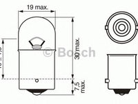 Bec, semnalizator 12V/5W R5W PURE LIGHT - OEM - BOSCH: 1987302204SET - W02607130 - ATENTIE! Acest produs nu este returnabil! - LIVRARE DIN STOC in 24 ore!!!